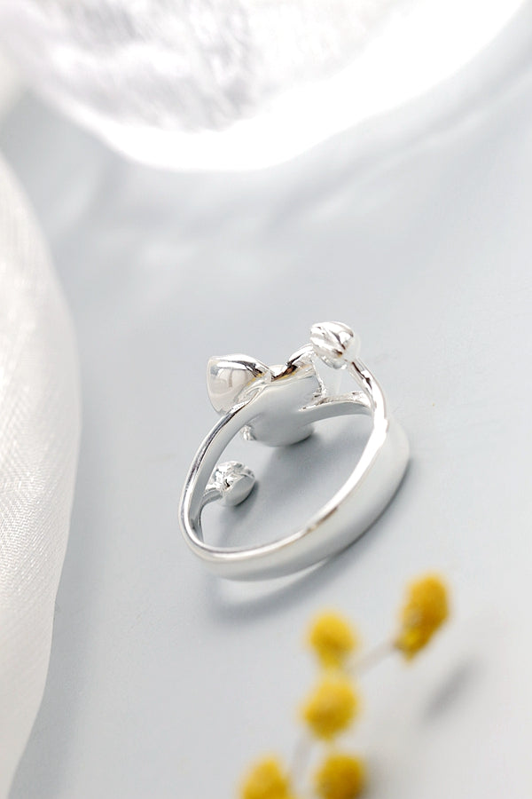 Authentic 925 Sterling Silver Ring Inlaid Natural Freshwater Pearl Fashion Small Flower Petal Rings Elegant Lady Jewelry Gift