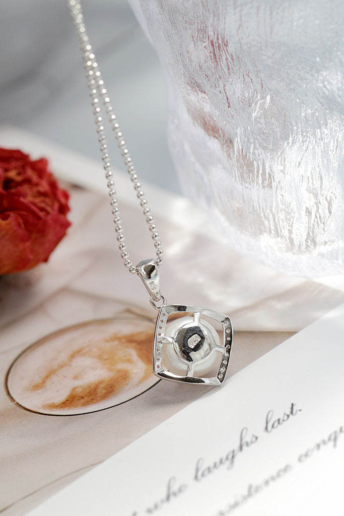 Authentic 925 Sterling Silver Pendant Inlaid Natural Freshwater Pearl Small and Lightweight design Pendants Fine Jewelry Gift