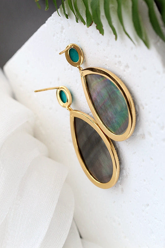 Natural Pearl Shellfish Earring 925 Sterling Silver Earrings Female Fashion 18K Gold Plated Wedding Party Fine Jewelry Gift