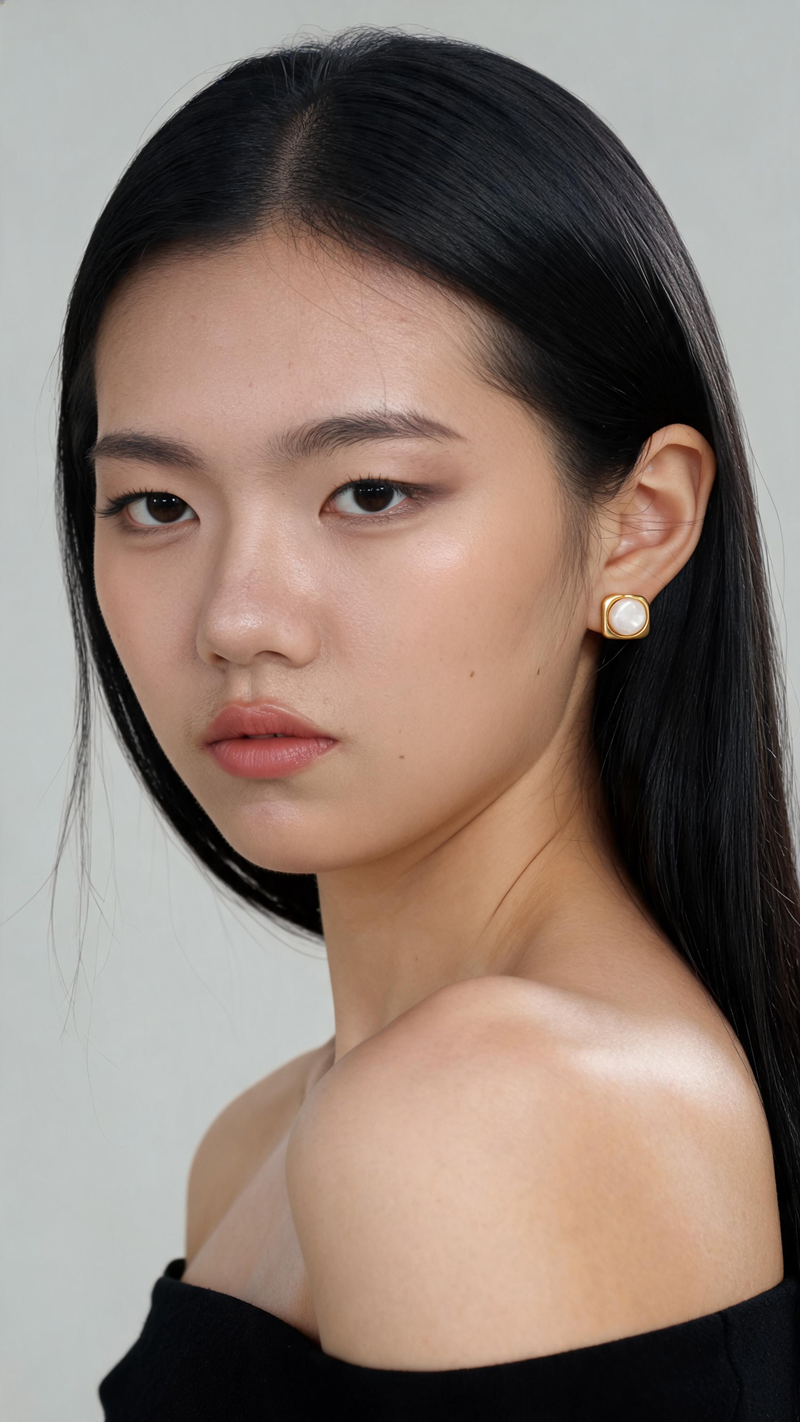 Minimalist Square 925 Sterling Silver Earring Inlaid Natural Pearl Shellfish Fashion 18K Gold Plated Earrings Trendy Jewelry
