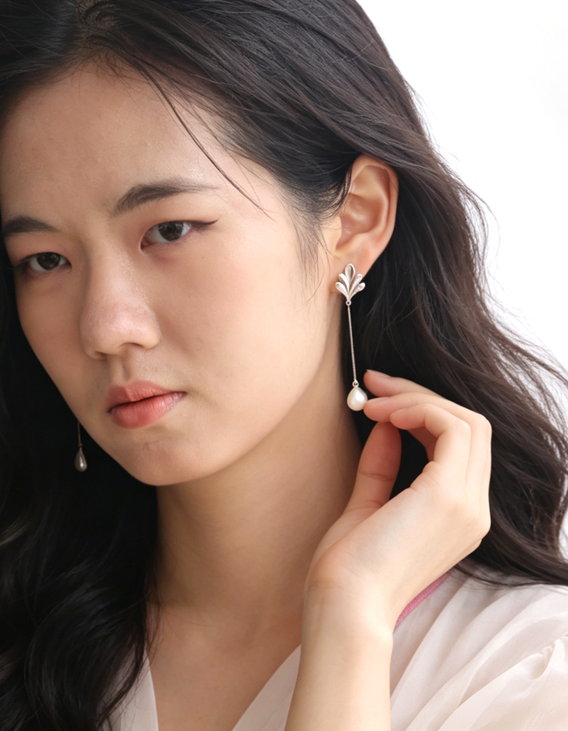 S925 Sterling Silver leaf Earrings Natural Teardrop White Mother-of-Pearl Shell Earring Minimalist Jewelry Gift
