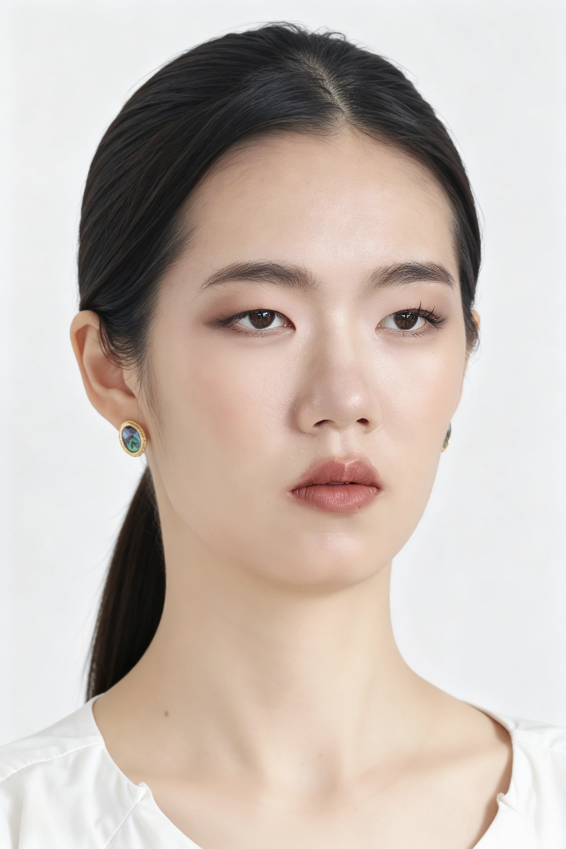 Authentic 925 Sterling Silver Earring Inlaid Natural Abalone Shell 18K Gold Plated Earring Geometric Design Fashion Jewelry Gift