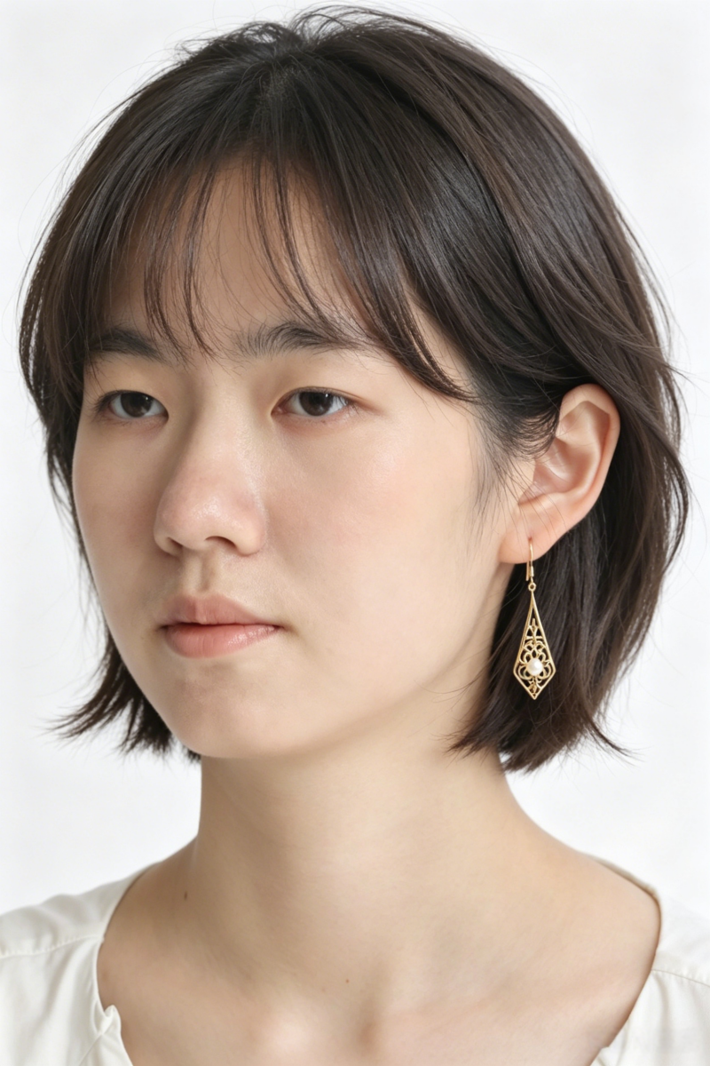 925 Sterling Silver Earrings Natural Pearl Vintage Filigree Rhombus Drop Dangle 24K Gold Plated Earrings Face Slimming for Women