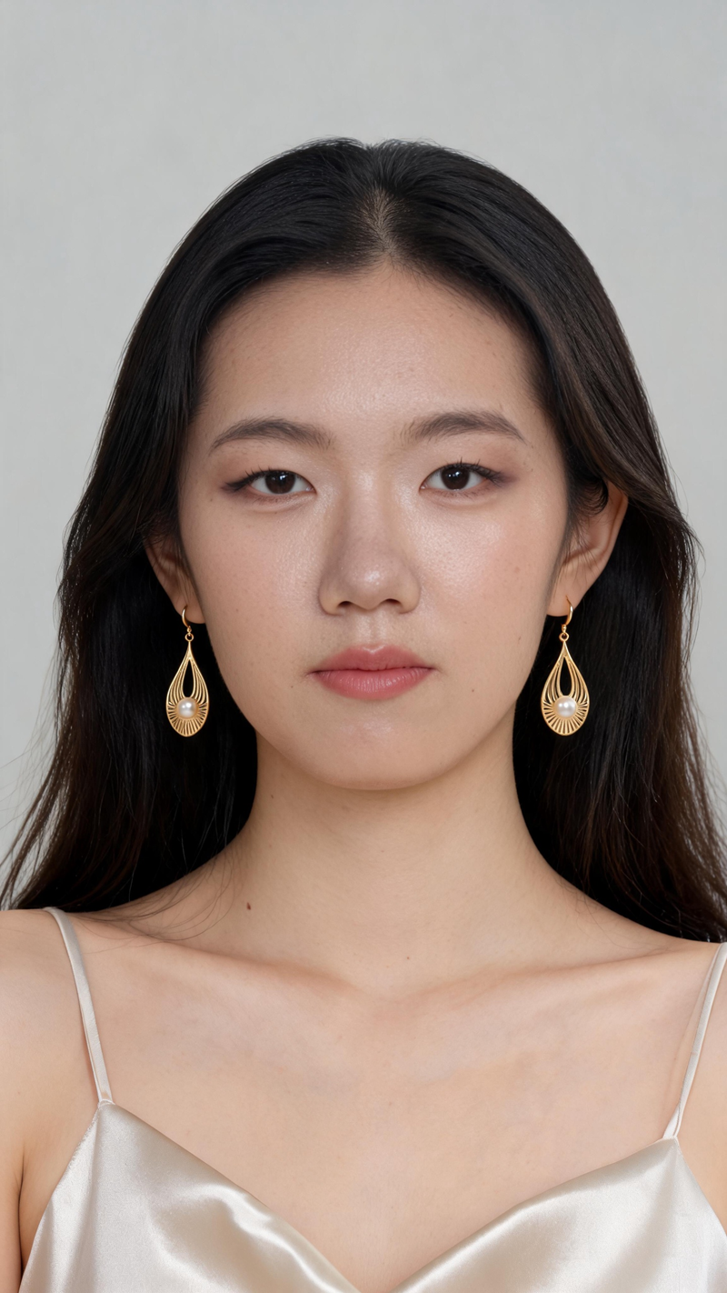 24K Gold Plated Modern Minimalist Geometric Drop Earrings Natural Freshwater Pearl 925 Sterling Silver Earring Gift for Women
