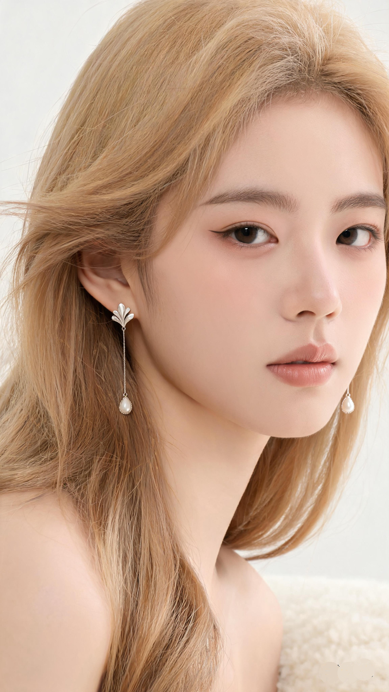 S925 Sterling Silver leaf Earrings Natural Teardrop White Mother-of-Pearl Shell Earring Minimalist Jewelry Gift