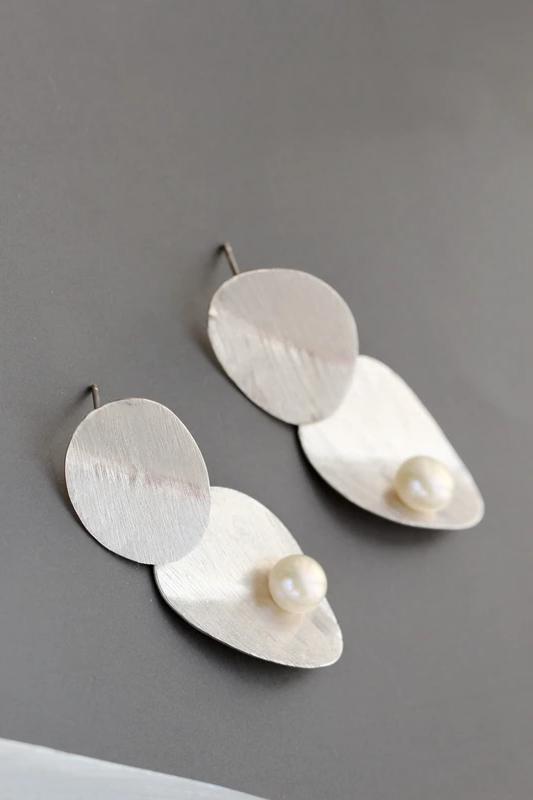 Authentic 925 Sterling Silver Fashion Women Natural Freshwater Pearl Trendy Long Earrings Wedding Party Fine Jewelry Gift