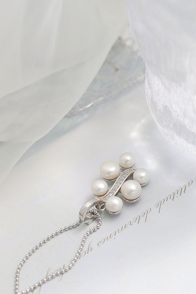 Authentic Natural Freshwater Pearl Pendant Fashion Simple Design 925 Sterling Silver Pendant Elegant Ladie Creative Jewelry Gift