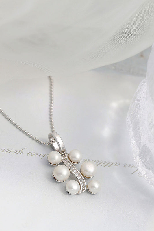 Authentic Natural Freshwater Pearl Pendant Fashion Simple Design 925 Sterling Silver Pendant Elegant Ladie Creative Jewelry Gift
