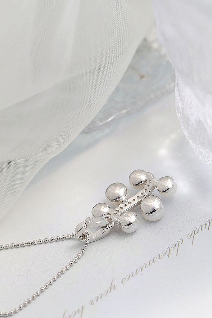 Authentic Natural Freshwater Pearl Pendant Fashion Simple Design 925 Sterling Silver Pendant Elegant Ladie Creative Jewelry Gift