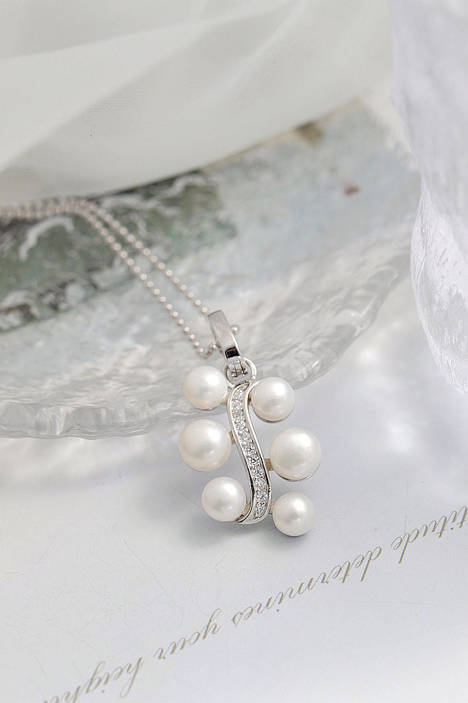 Authentic Natural Freshwater Pearl Pendant Fashion Simple Design 925 Sterling Silver Pendant Elegant Ladie Creative Jewelry Gift