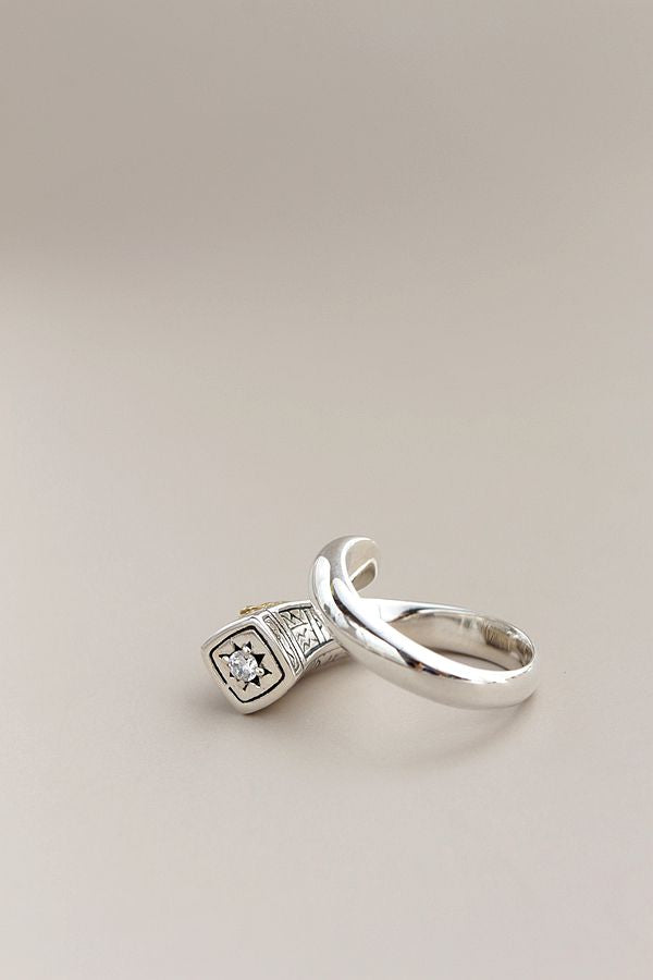 925 Sterling Silver Ring Retro Style Incorporates Religious Elements Mary Motif Design Is Simple And Unisex Open Ring