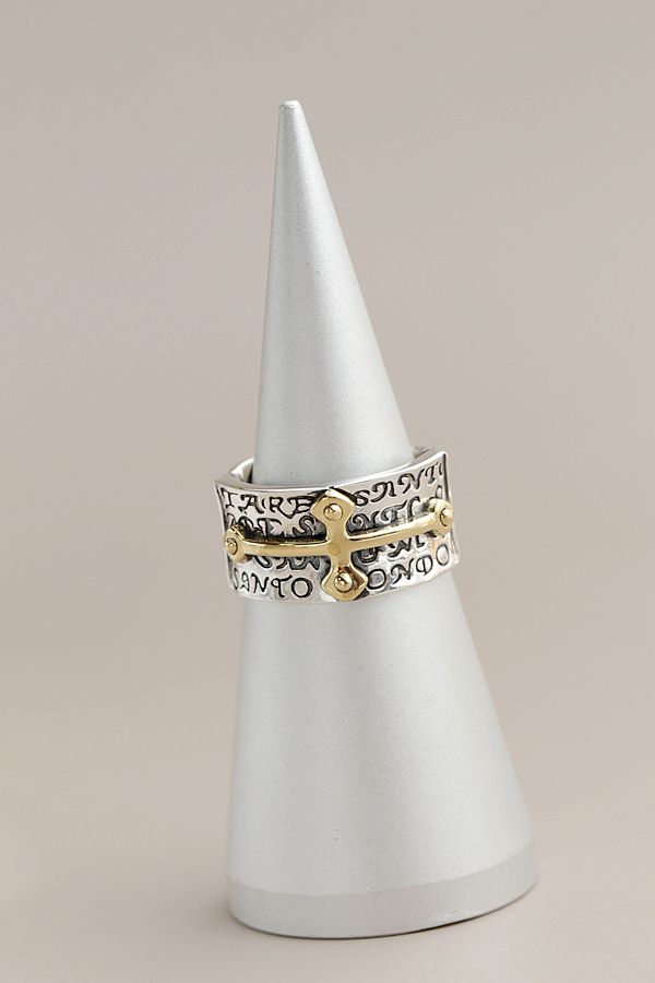 925 Sterling Silver Ring Geometric Design Cross Open Ring Retro Style Jewelry Gifts