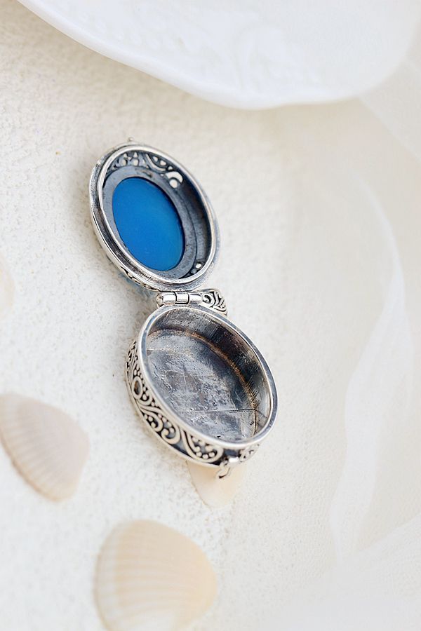 925 Sterling Silver Pendant Lady Cameo Retro Style Silver Inlaid Blue Agate Pendant