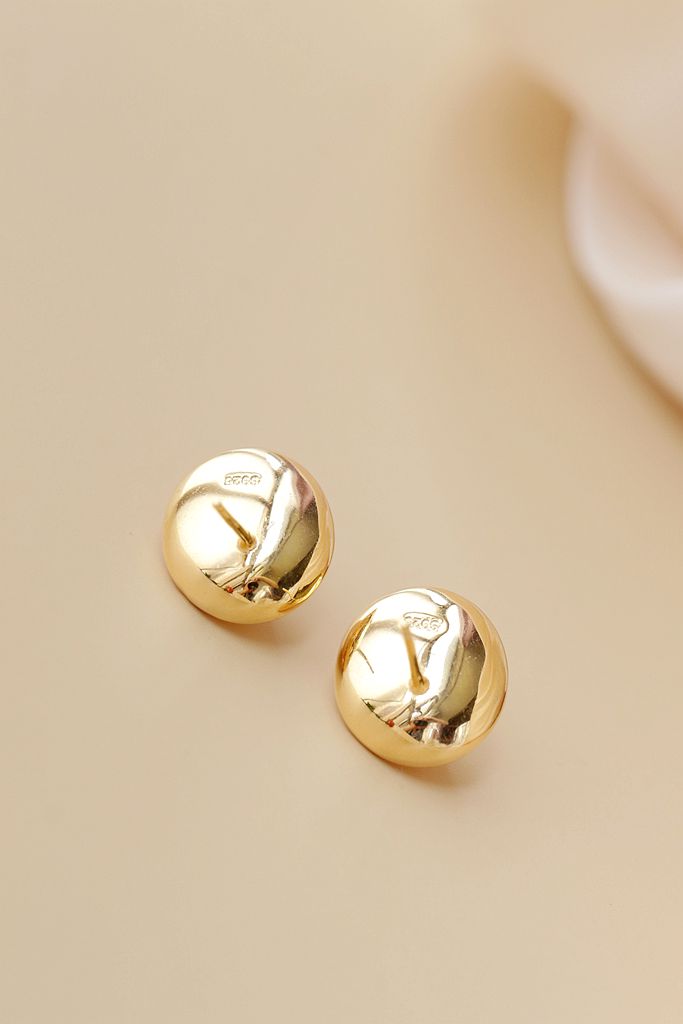 925 Sterling Silver Earring Fashion Natural Freshwater Pearl 18K Gold Plated Egglike Shape Earring Women Jewelry Gift