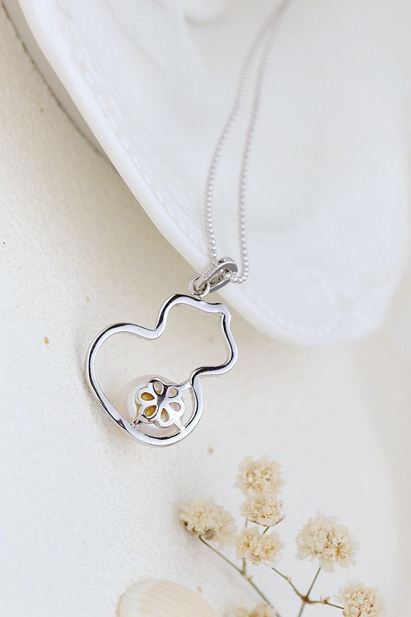 925 Sterling Silver Pendant Handmade Inlaid Natural Freshwater Pearl Pendant