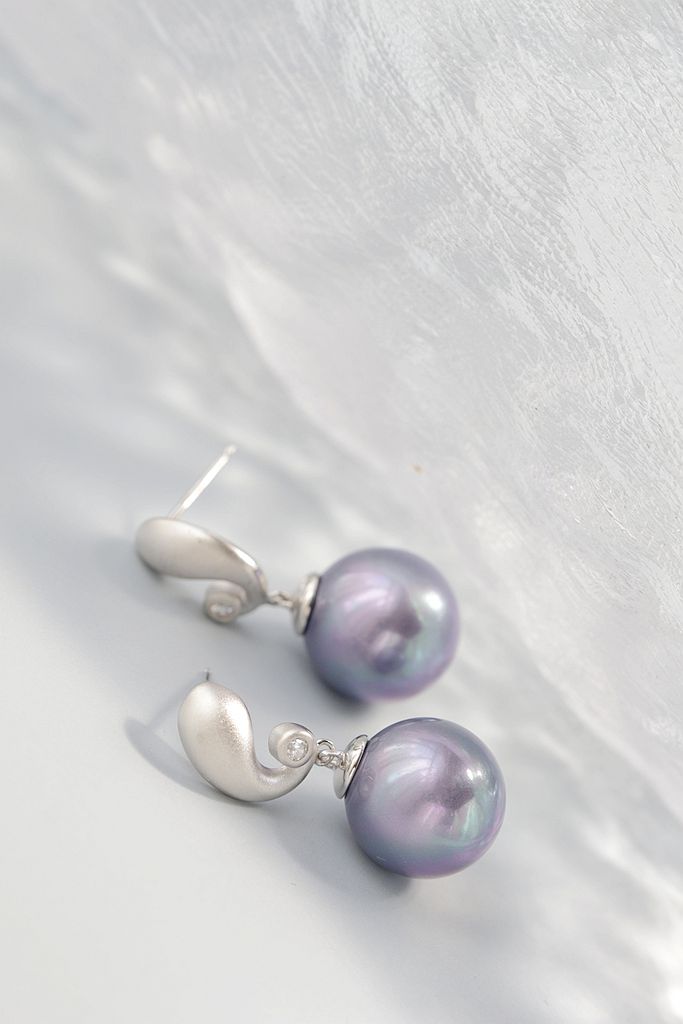 925 Sterling Silver Earring Inlaid Imitation Pearl Women Trendy Style Charm Creativ Silver Earring