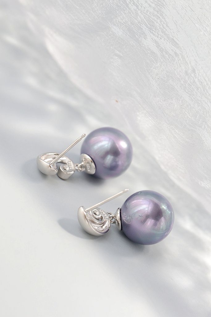 925 Sterling Silver Earring Inlaid Imitation Pearl Women Trendy Style Charm Creativ Silver Earring