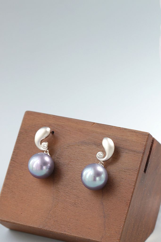 925 Sterling Silver Earring Inlaid Imitation Pearl Women Trendy Style Charm Creativ Silver Earring