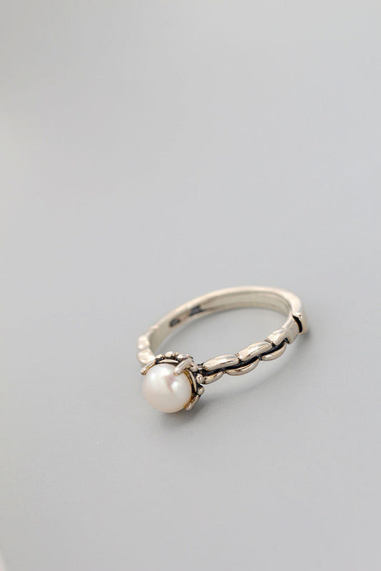 Authentic 925 Sterling Silver Ring Inlaid Natural Freshwater Pearl Opening Adjustable Rings Handmade Creative Fine Jewelry Gift