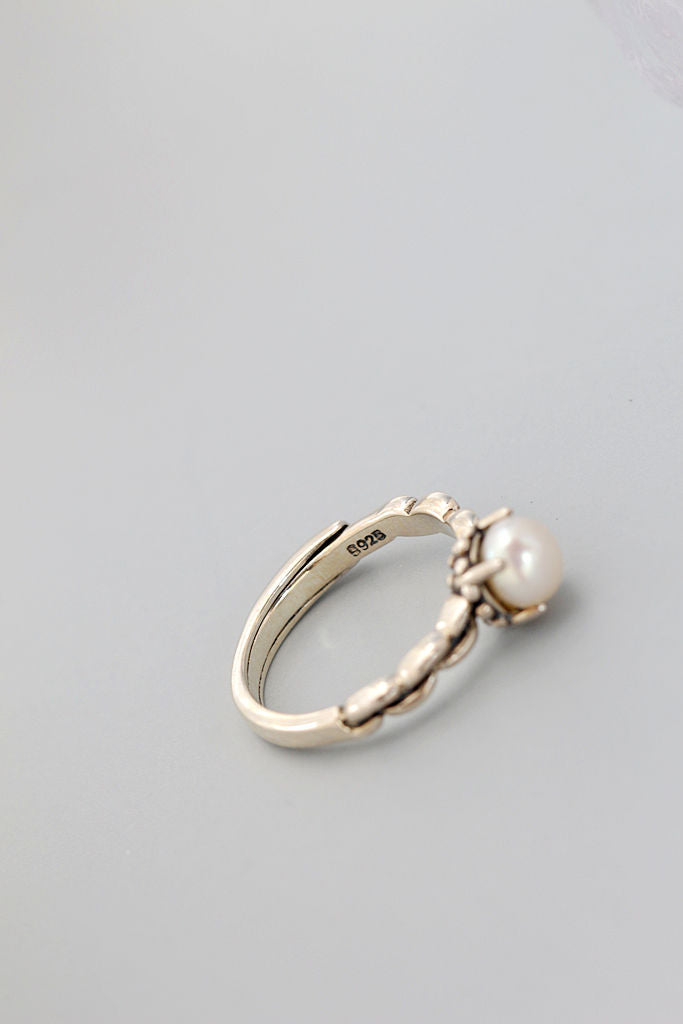 Authentic 925 Sterling Silver Ring Inlaid Natural Freshwater Pearl Opening Adjustable Rings Handmade Creative Fine Jewelry Gift