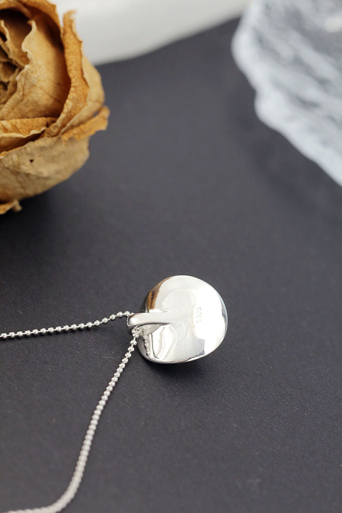 Authentic 925 Sterling Silver Ornament Inlaid Natural Moonstone Pendant Lady Creative New Trendy Wedding Party Fine Jewelr