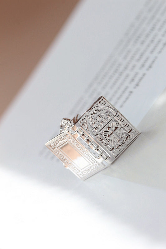 925 Sterling Silver Pendant Jesus Biblical That Can Be Opened Books Pendant Retro National Style Jewelry Gift