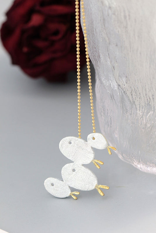 Handcrafted S925 Sterling Silver Ocean Fish Pendant with 18k Gold-Plated Tails and Wire Drawing Texture Pendants Jewelry Gift