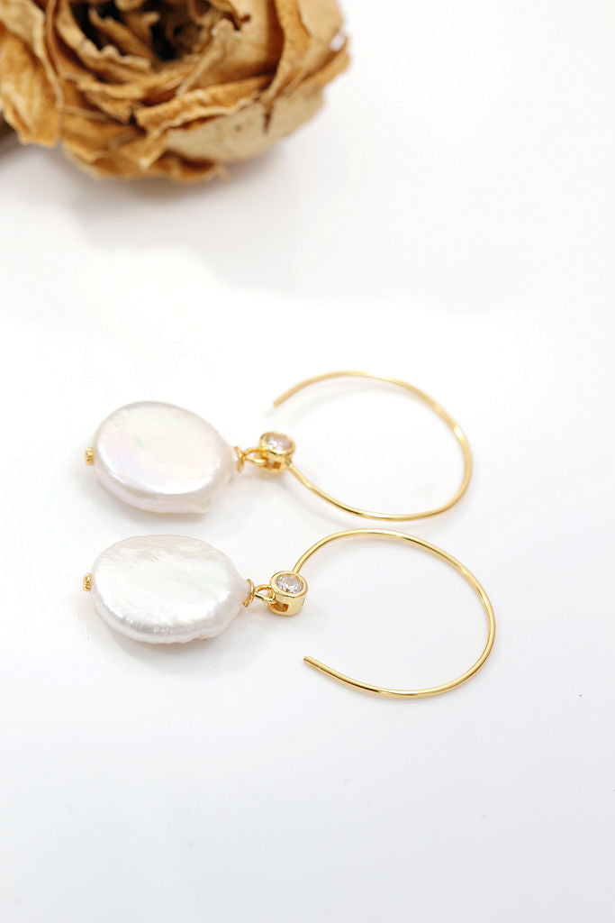 Trendy Women Earring Inlaid Natural Baroque Freshwater Pearl Handmade Creative 925 Sterling Silver Earrings Fine Jewelry Gift