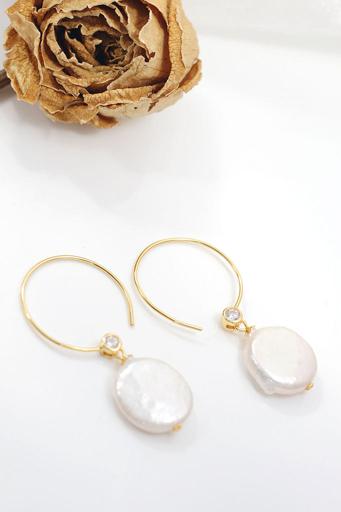 Trendy Women Earring Inlaid Natural Baroque Freshwater Pearl Handmade Creative 925 Sterling Silver Earrings Fine Jewelry Gift