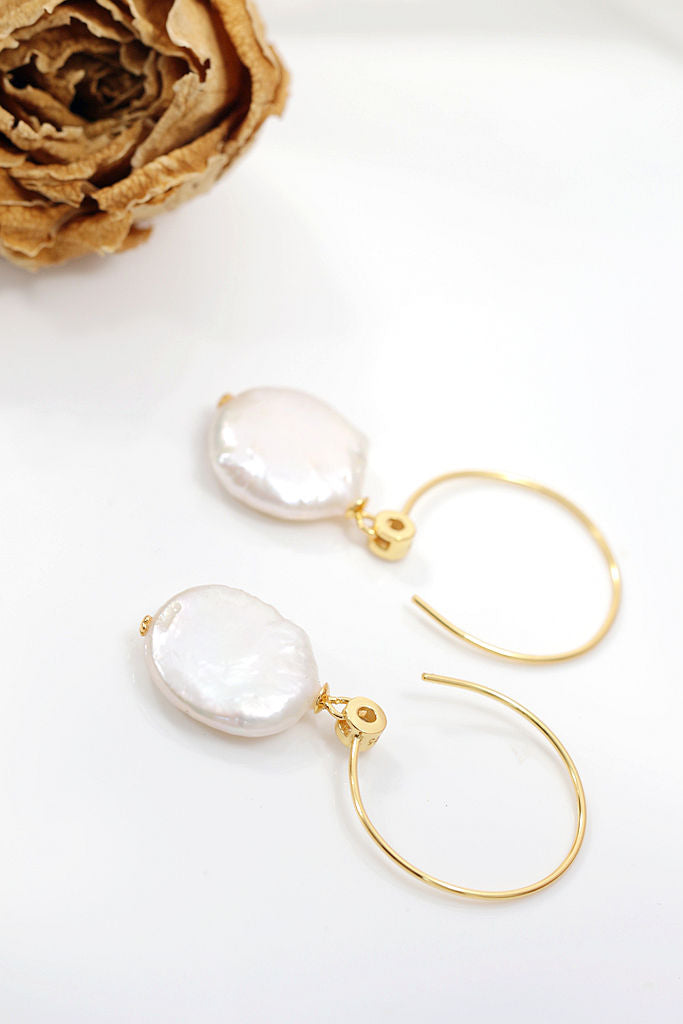 Trendy Women Earring Inlaid Natural Baroque Freshwater Pearl Handmade Creative 925 Sterling Silver Earrings Fine Jewelry Gift