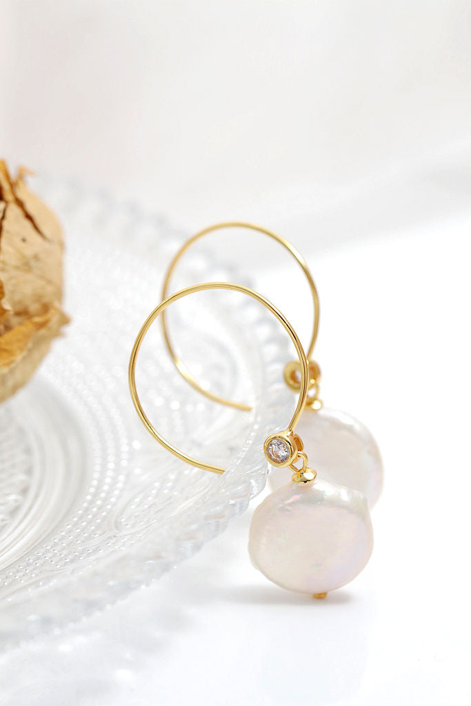Trendy Women Earring Inlaid Natural Baroque Freshwater Pearl Handmade Creative 925 Sterling Silver Earrings Fine Jewelry Gift