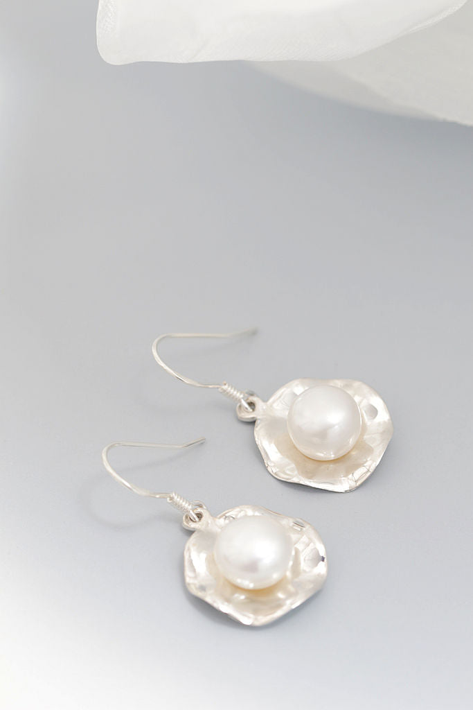 Authentic 925 Sterling Silver Fashion Women 9mm Natural Freshwater Pearl Earring For Female Wedding Party Fine Jewelry Gift