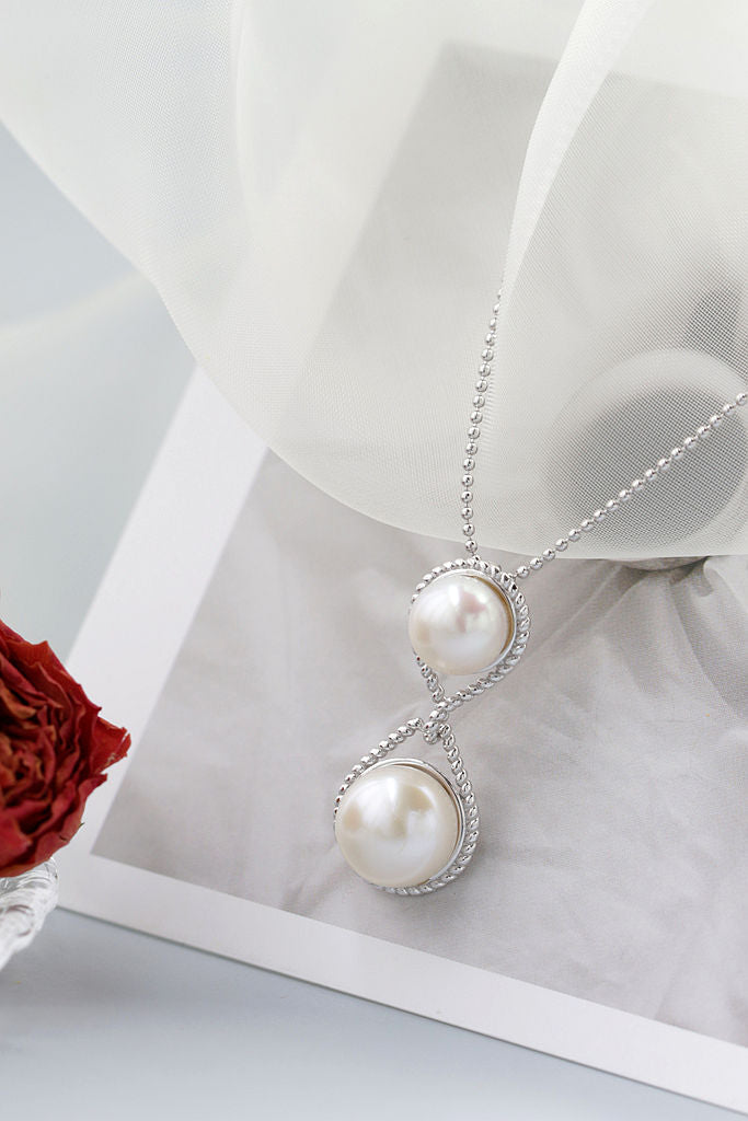 Authentic Natural Freshwater Pearl Pendant Fashion Simple Yet Elegant Design 925 Sterling Silver Pendants Creative Jewelry Gift