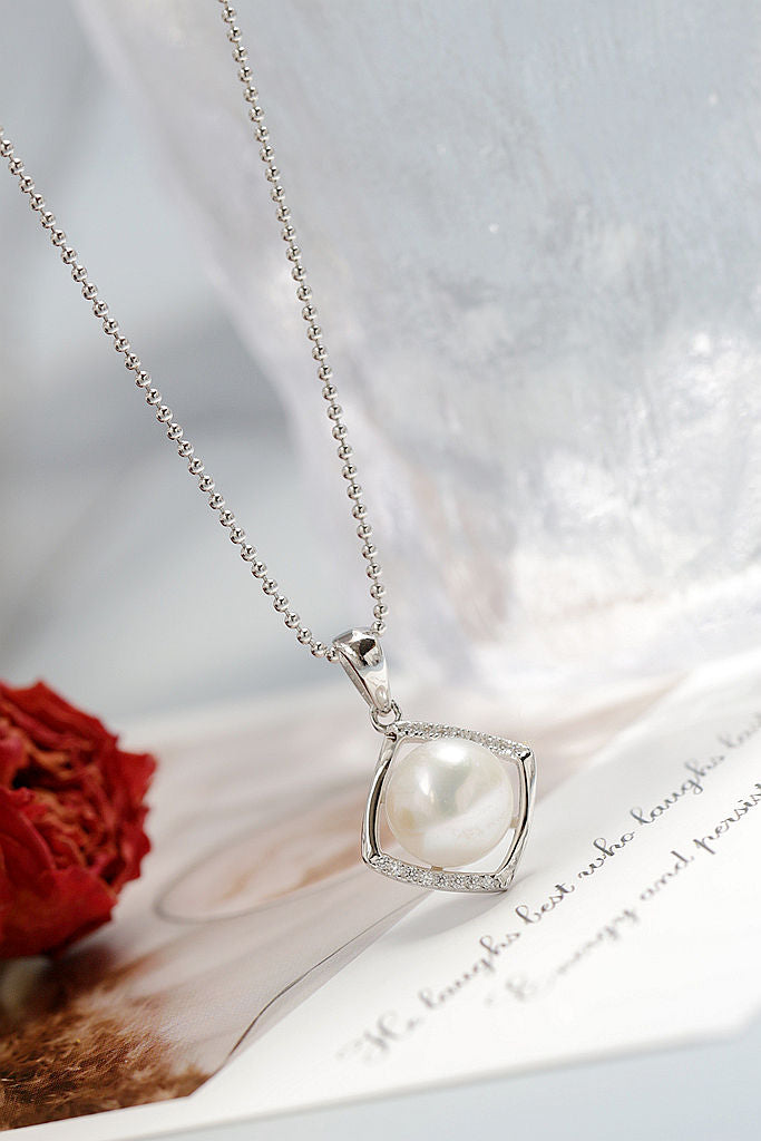Authentic 925 Sterling Silver Pendant Inlaid Natural Freshwater Pearl Small and Lightweight design Pendants Fine Jewelry Gift