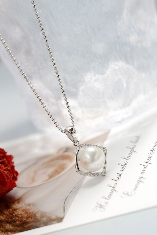 Authentic 925 Sterling Silver Pendant Inlaid Natural Freshwater Pearl Small and Lightweight design Pendants Fine Jewelry Gift