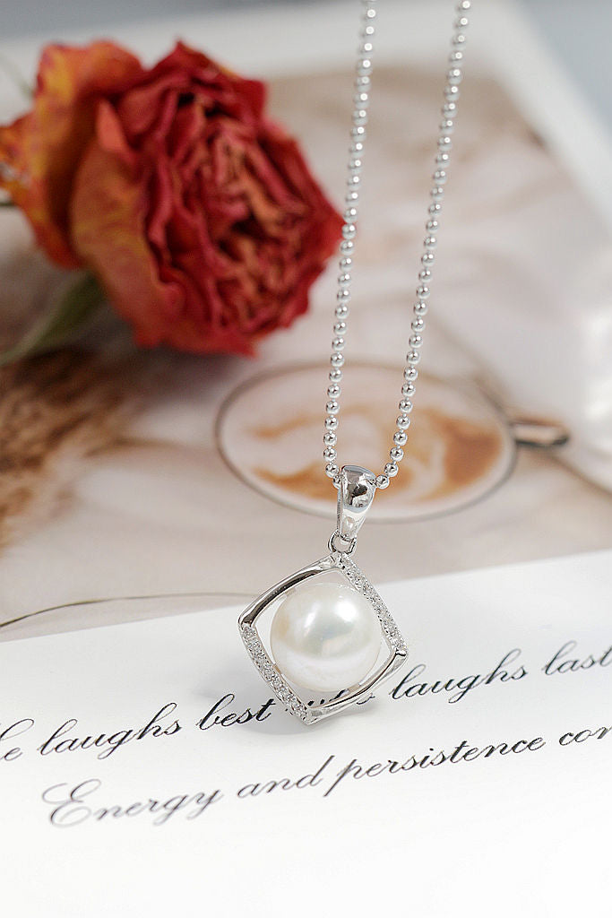 Authentic 925 Sterling Silver Pendant Inlaid Natural Freshwater Pearl Small and Lightweight design Pendants Fine Jewelry Gift
