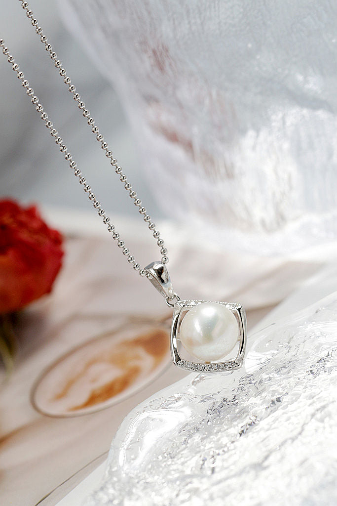 Authentic 925 Sterling Silver Pendant Inlaid Natural Freshwater Pearl Small and Lightweight design Pendants Fine Jewelry Gift