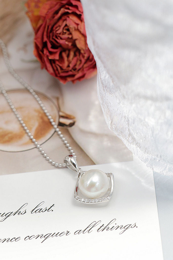 Authentic 925 Sterling Silver Pendant Inlaid Natural Freshwater Pearl Small and Lightweight design Pendants Fine Jewelry Gift