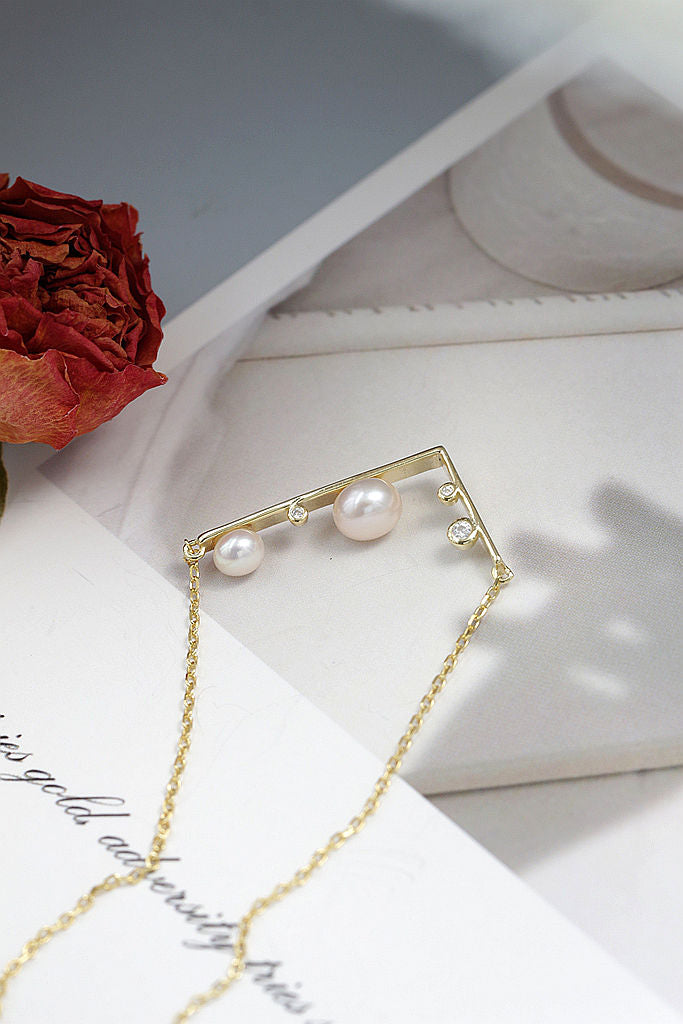 Authentic 925 Sterling Silver Pendant Inlaid Natural Freshwater Pearl Modern Simplicity Style 18k Gold Plating Pendant Gift