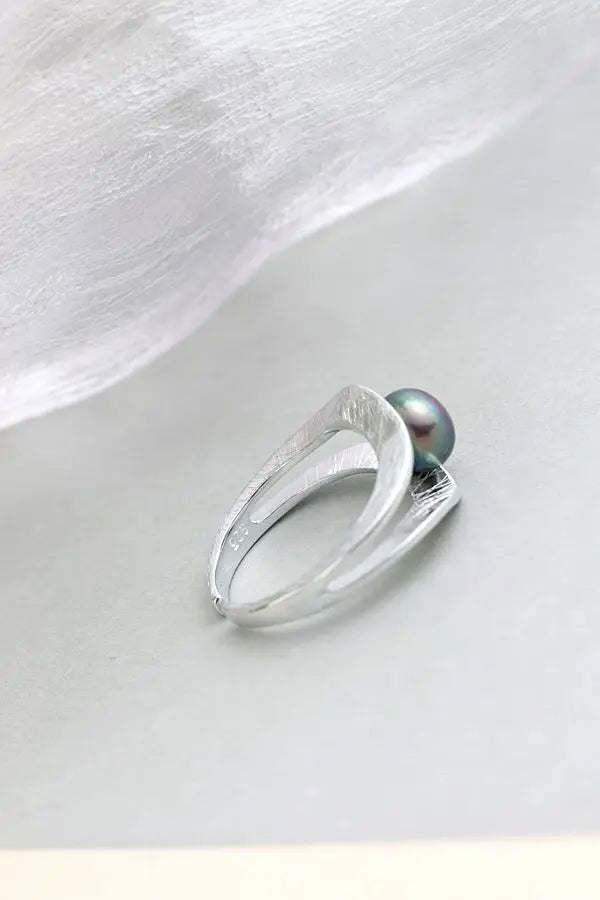 Authentic 925 Sterling Silver Ring Inlaid Natural Freshwater Pearl Opening Adjustable Fashion Rings Women For Fine Jewelry Gift