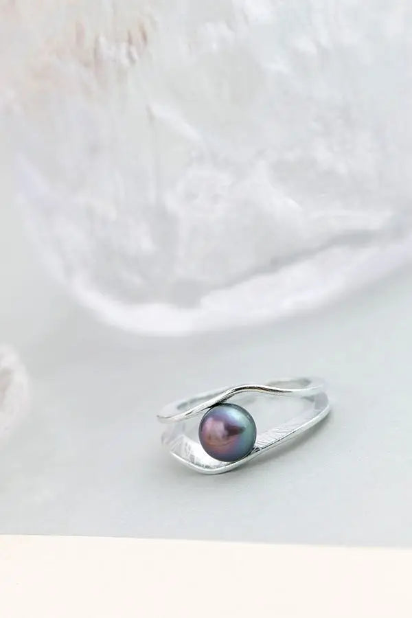 Authentic 925 Sterling Silver Ring Inlaid Natural Freshwater Pearl Opening Adjustable Fashion Rings Women For Fine Jewelry Gift